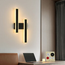 Pheashine Sleek Led Wall Lamp 32W 3000K Warm White Modern Black Acrylic 44X18Cm - thumbnail 2