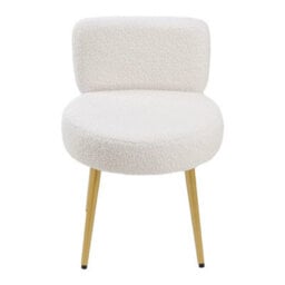 Fleece Vanity Stool Dressing Table Chair Bedroom Makeup Chair Backrest - thumbnail 1