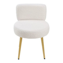 Fleece Vanity Stool Dressing Table Chair Bedroom Makeup Chair Backrest