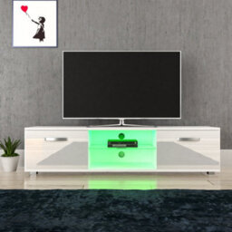 Lassic Vida Designs Cosmo White 2 Door Led Tv Unit 160Cm Sideboard Cabinet - thumbnail 3