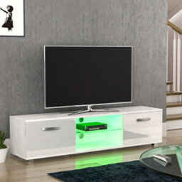Lassic Vida Designs Cosmo White 2 Door Led Tv Unit 160Cm Sideboard Cabinet - thumbnail 1