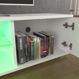 Lassic Vida Designs Cosmo White 2 Door Led Tv Unit 160Cm Sideboard Cabinet - thumbnail 6
