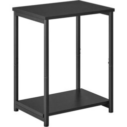 Songmics Steel Frame End Table With Storage, Industrial Side Table, Bedroom Living Room Furniture, Classic Black - thumbnail 6