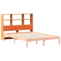 Berkfield Headboard With Storage Wax Brown 150 Cm Solid Wood Pine - thumbnail 7