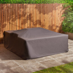 Home Treats 8 Seater Rattan Garden Furniture Set L Shape Sofa With Stools, Cushions And Corner Table - thumbnail 6