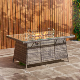 Home Treats 8 Seater Rattan Garden Furniture Set L Shape Sofa With Stools, Cushions And Corner Table - thumbnail 4