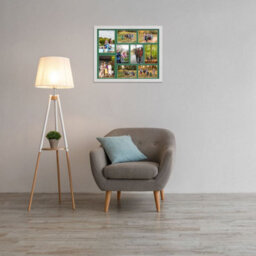 AK Frames 20X16 White Ash Modern Multi Photo Frame With Emerald Mount - Holds 9 Apertures (2X) 7X5, (7X) 6X4 Photos - thumbnail 3