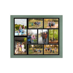 AK Frames 20X16 Green Classic Multi Photo Frame With Black Mount - Holds 9 Apertures (2X) 7X5, (7X) 6X4 Photos - thumbnail 1
