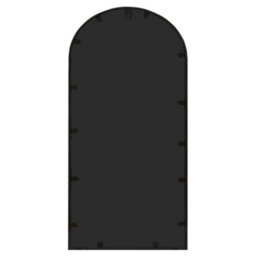 Berkfield Garden Mirror Black 70X30 Cm Iron For Outdoor Use - thumbnail 4