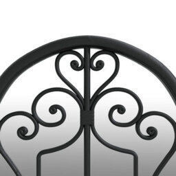 Berkfield Garden Mirror Black 70X30 Cm Iron For Outdoor Use - thumbnail 5