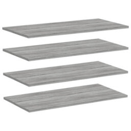 Berkfield Wall Shelves 4 Pcs Grey Sonoma 80X40X1.5 Cm Engineered Wood - thumbnail 2