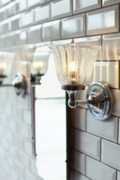 Elegant Ip44 Wall Light In Polished Chrome With Glass Shade And G9 Led Bulb - thumbnail 3