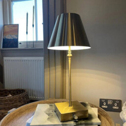 Pagazzi Lighting Pagazzi Lustre Antique Brass Rechargeable Table Lamp - thumbnail 2