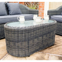 Cheshire 4 Seater Grey Rattan Weave Sofa Set - thumbnail 3