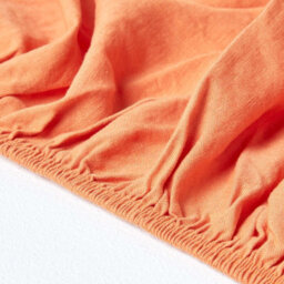 Homescapes Burnt Orange Linen Deep Fitted Sheet, Single - thumbnail 5