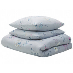 Beliani Duvet Cover Set Evergreen Sateen Cotton 200 X 220 Cm Light Blue - thumbnail 5