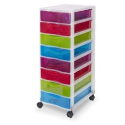 Form Multicolour 43L 8 Drawer Tower Unit (W) 26Cm X (H) 68Cm - thumbnail 2