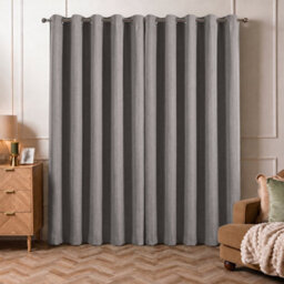 Aspire Homeware Beige Linen 100% Blackout Curtain Thermal Insulated Eyelet Curtain Pair (W)168Cm X (D)228Cm With Tie Back - thumbnail 9