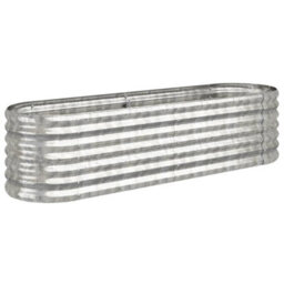 Berkfield Durable Garden Planter Powder-Coated Steel 152X40X36 Cm Silver
