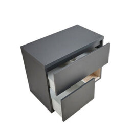 Homestylestore Black Grey 800mm Wall Hung Bathroom Vanity Unit With Countertop Basin - thumbnail 2