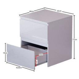 Lassic Vida Designs Glinton 4 Piece White Fsc Bedroom Set - (6 Drawer Chest, 2 Door Wardrobe, 2 Drawer Bedside Chest X2) - thumbnail 8