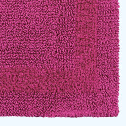 Homescapes Luxury Reversible Cotton Bath Mat Set - Raspberry - thumbnail 4