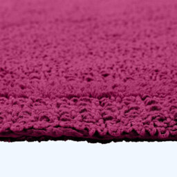 Homescapes Luxury Reversible Cotton Bath Mat Set - Raspberry - thumbnail 7