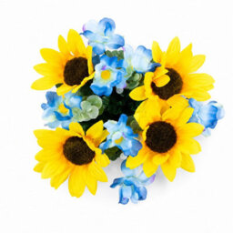 Urbn-Living Yellow Daffodil & Butterfly Set Of 1 Artificial Silk Flower Grave Pot Memorial Arrangement Graveside Cemetery - thumbnail 8