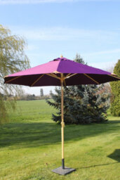 Garden Market Place The Garden Marketplace Premium 3M Hardwood Garden Parasol Umbrella Purple - thumbnail 3