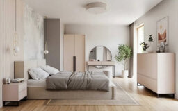 Arte Genua 2-Door Wardrobe In Sand Beige - Soft, Natural Elegance Meets Functionality - thumbnail 4