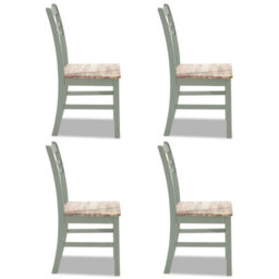 Statement Furniture Florence Country Style Wooden Chairs Set Of 4 - Sage Green - thumbnail 1