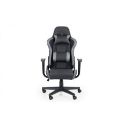 Ashfield Black And Grey Faux Leather Gaming Chair - thumbnail 2
