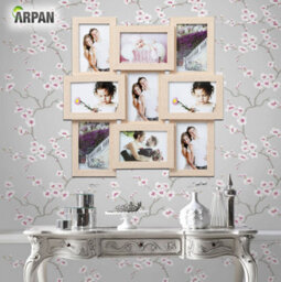 Arpan Mdf Multi Apperture Picture/photo Frame, Holds 9 X 6''x4'' Photos (Natural) - thumbnail 2
