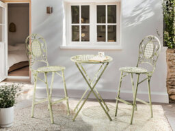 Beliani Garden Bar Table Bivio 60 Cm 60 Cm Metal Light Green - thumbnail 2
