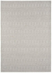 Modern Rug, Handmade Wool Rug For Bedroom, & Livingroom, 4mm Thickness Silver Geometric Dining Room Rug-66Cm X 200Cm (Runner) - thumbnail 2