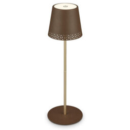 Briloner Battery Powered Brown Dimmable Rechargeable Table Lamp - thumbnail 1