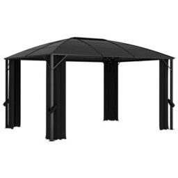 Berkfield Gazebo With Curtains 400X300X265 Cm Anthracite - thumbnail 6
