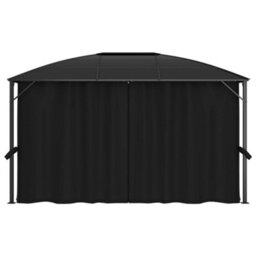 Berkfield Gazebo With Curtains 400X300X265 Cm Anthracite - thumbnail 2
