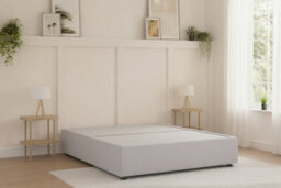 Sloomy Divan Base Silver Plush No Drawers Small Double - thumbnail 2