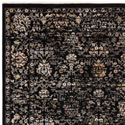 Black Traditional Bordered Luxurious Easy To Clean Rug For Dining Room Bed Room And Living Room-200Cm X 290Cm - thumbnail 4
