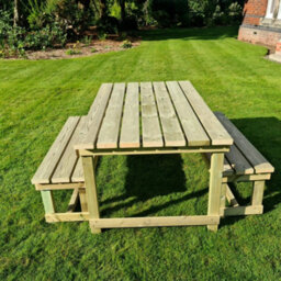 Churnet Valley Garden Furniture Ltd Churnet Valley Butcher Table Set - thumbnail 3