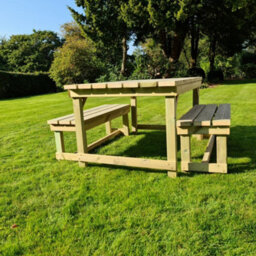 Churnet Valley Garden Furniture Ltd Churnet Valley Butcher Table Set - thumbnail 2