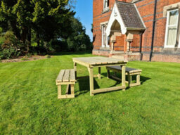 Churnet Valley Garden Furniture Ltd Churnet Valley Butcher Table Set - thumbnail 6