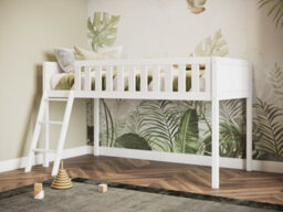 Flair Bea Shorty Wooden Midsleeper Cabin Bed (75X175Cm) - White - thumbnail 3