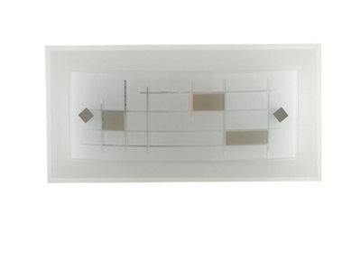 Luminosa Lighting Luminosa Musa Flush Wall Light White 30X15Cm - image 1