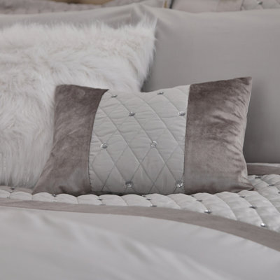 Catherine Lansfield Sequin Cluster 30X40Cm Cushion Silver - image 1