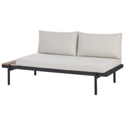 Wyld And Coco Off-White L-Shaped Corner Sofa Garden Set With Eucalyptus Coffee Table, 5-Seater, Weather-Ready - thumbnail 7