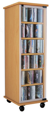 Vcm Wood Cd Dvd Stand Shelf Valenza Glass Door - image 1