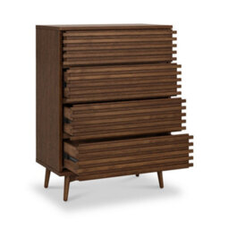 Kari Dark Oak 4 Drawer Chest - By Roseland Furniture - thumbnail 5