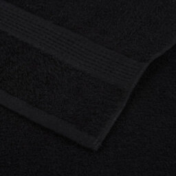 Berkfield 6 Piece Towel Set Black 360 Gsm 100% Cotton - thumbnail 5